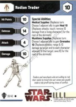 Star Wars Miniatures Galaxy at War 38 Rodian Trader