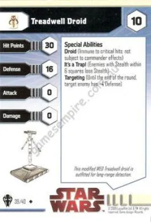 Star Wars Miniatures Galaxy at War 39 Treadwell Droid