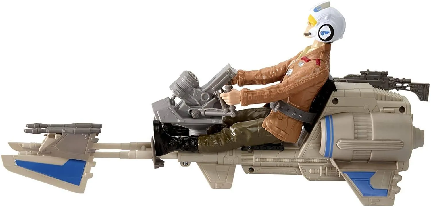 Star Wars The Force Awakens Speeder Bike and Poe Dameron 12-Inch Figure