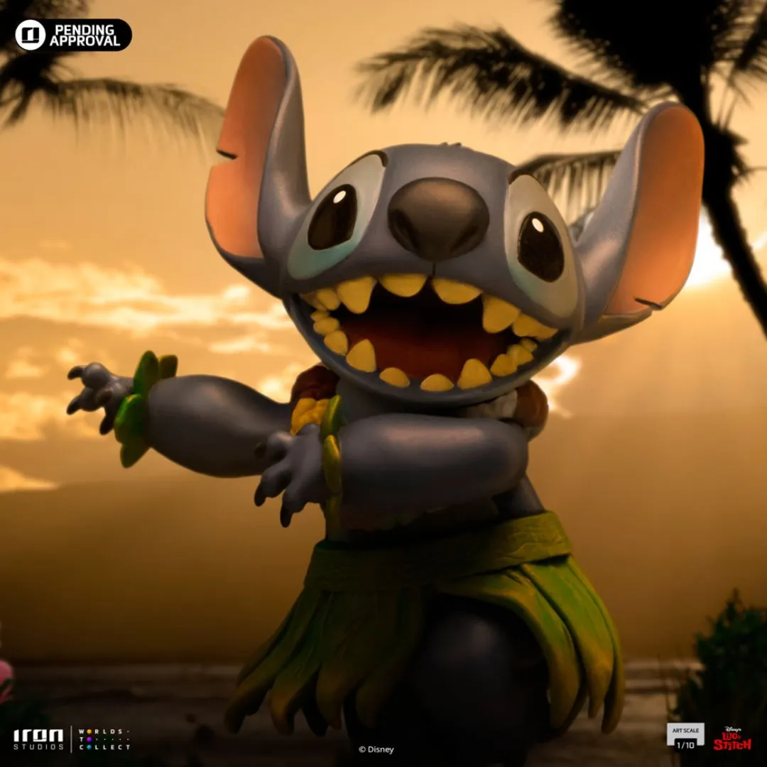 Stitch Hula Statue By Iron Studios