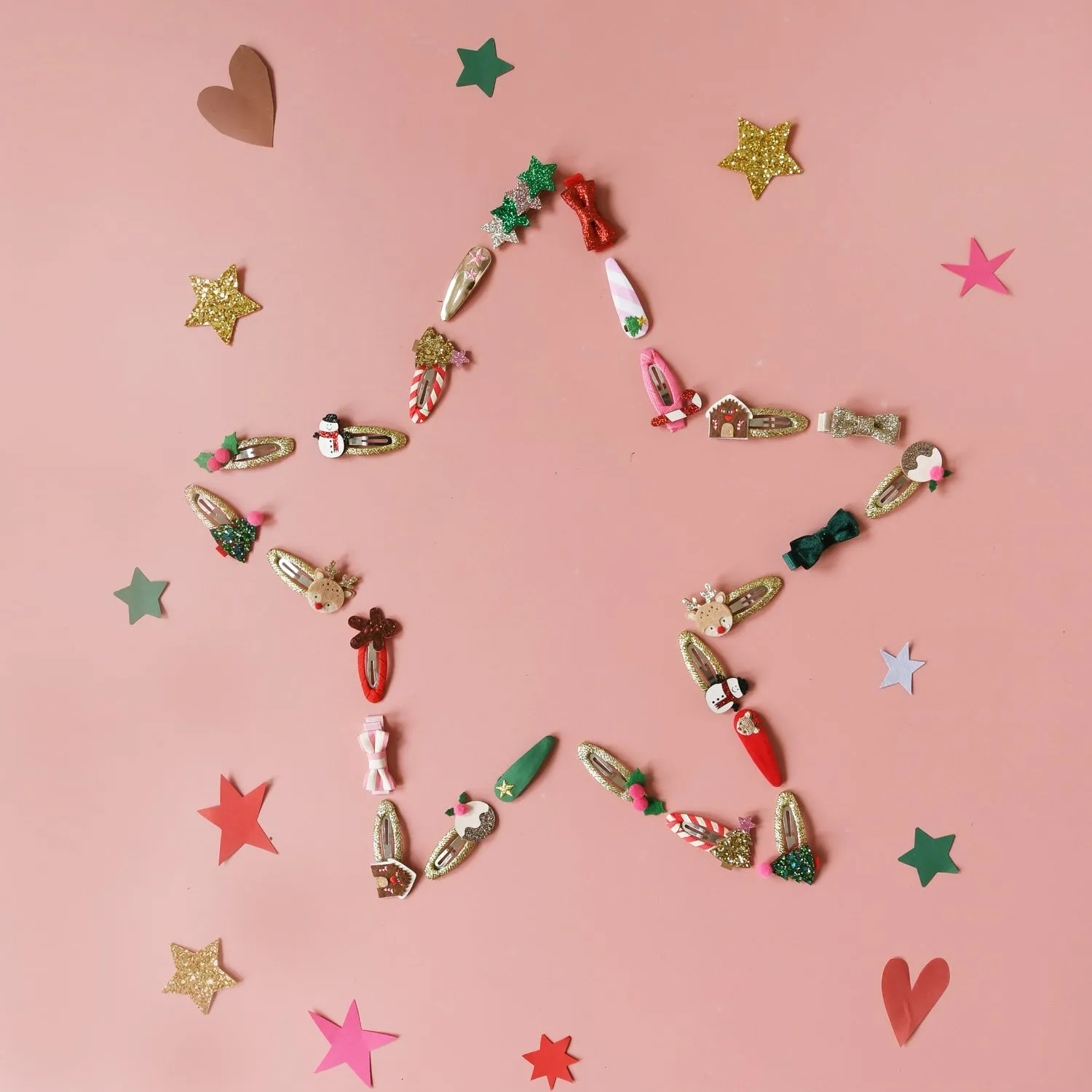Stripy Christmas Tree Clips