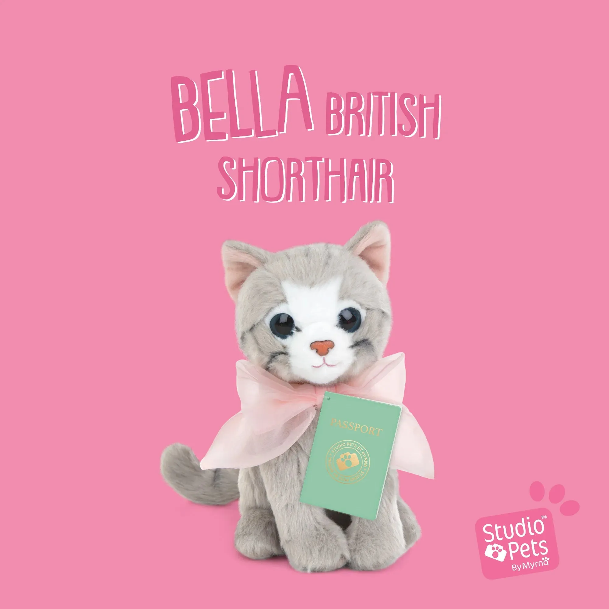 Studio Pets Bella British Shorthair Kitten 16cm Plush