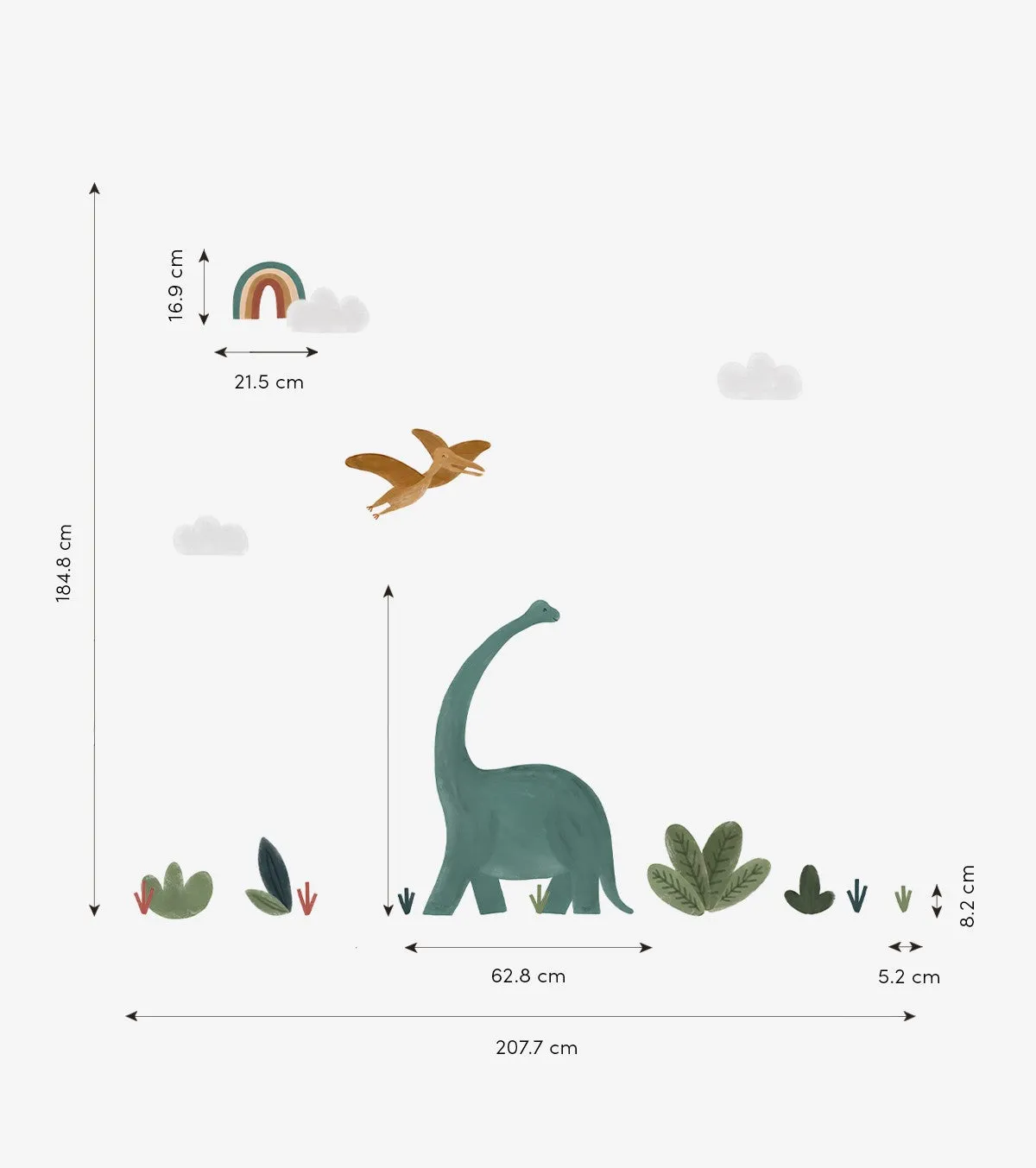 Sunny | Wall Decals - Grand Dino Wonders XL in TUBE