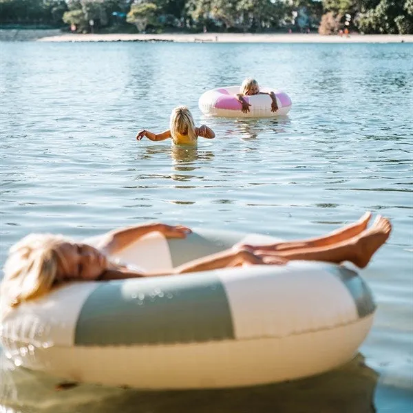 SunnyLife Pool Ring The Vacay Soft Olive Stripe