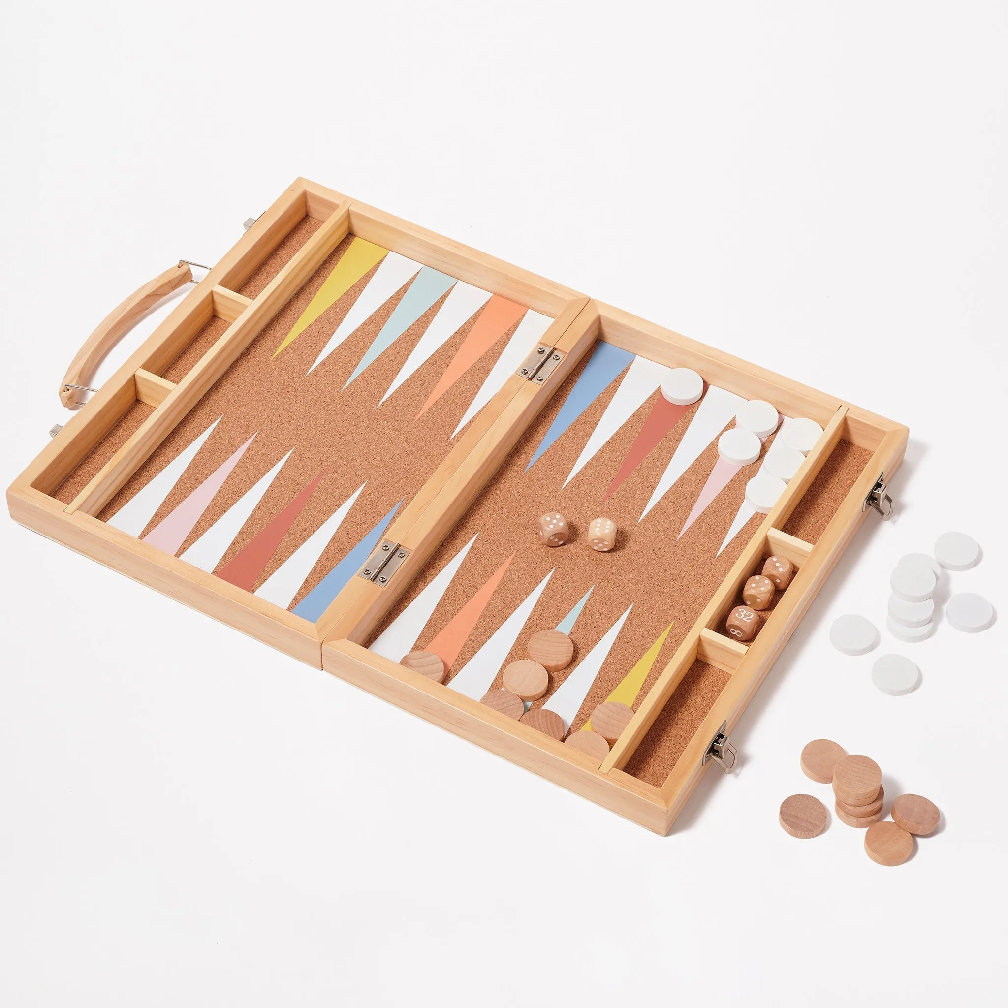 SUNNYLiFE Wooden Backgammon Majorelle