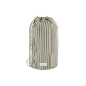 Swim Bag | Fine Vertical Stripe Dark Olive