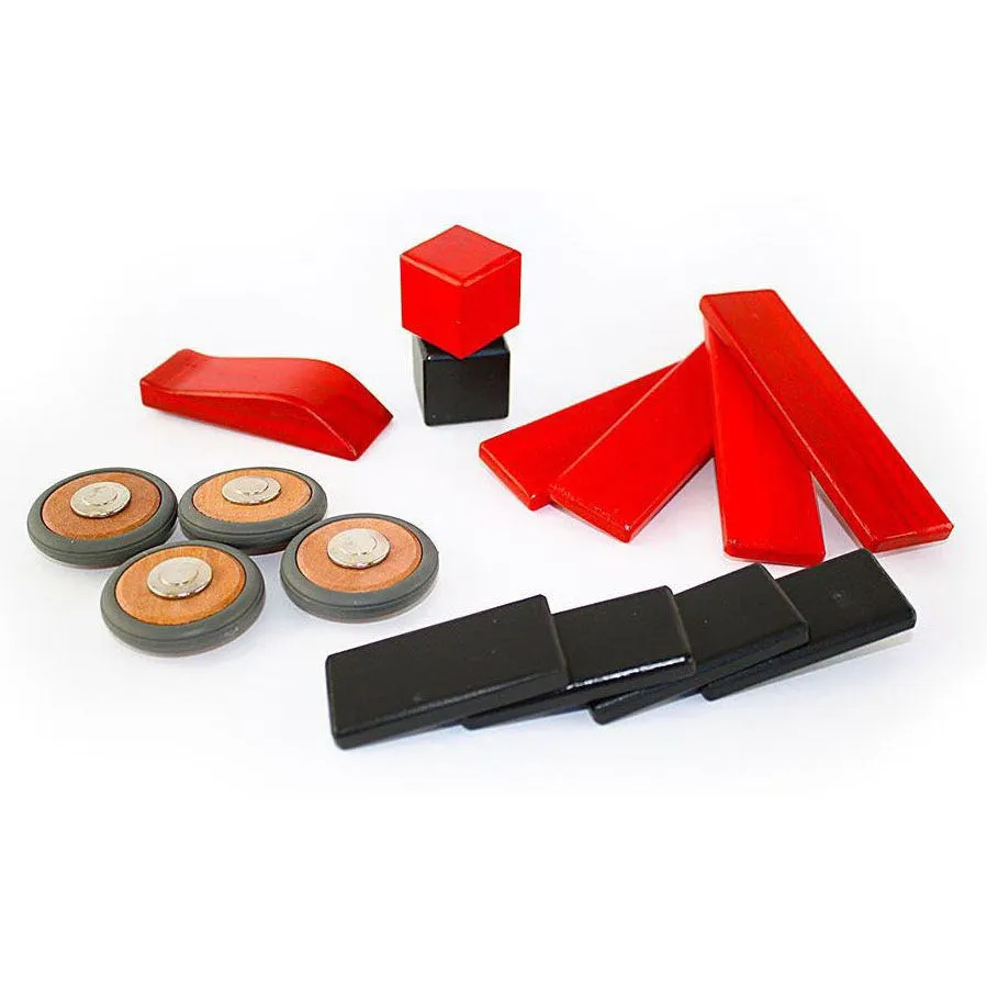 Tegu 4 Pack of Magnetic Wooden Wheels