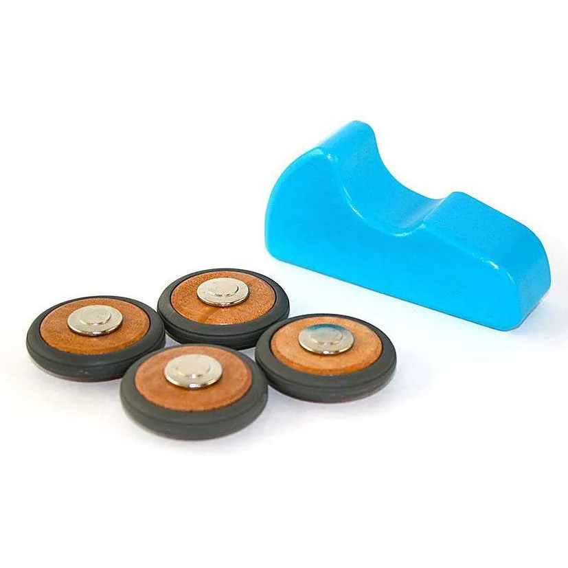 Tegu 4 Pack of Magnetic Wooden Wheels