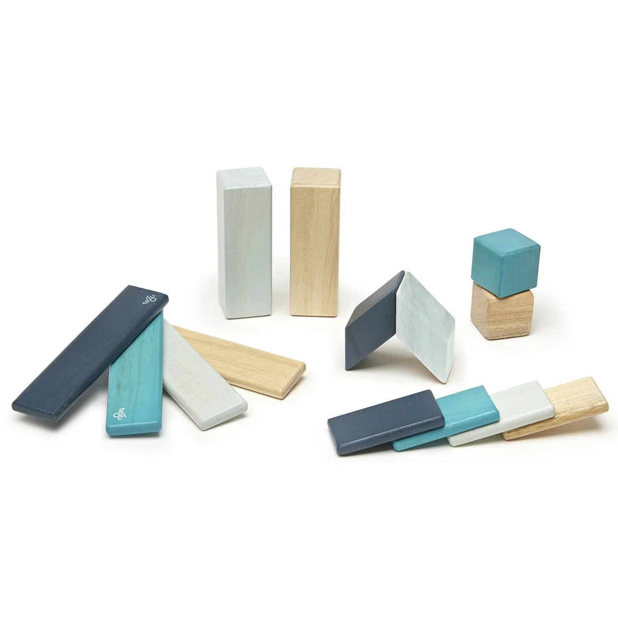 Tegu Blues Magnetic Wooden Block 14 Pieces
