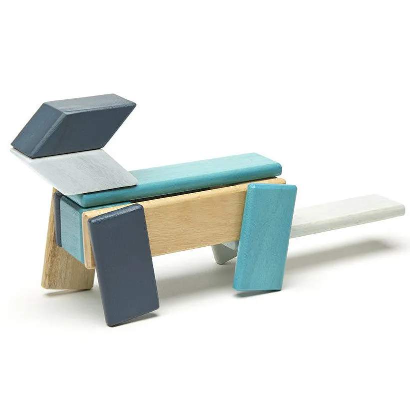 Tegu Blues Magnetic Wooden Block 14 Pieces