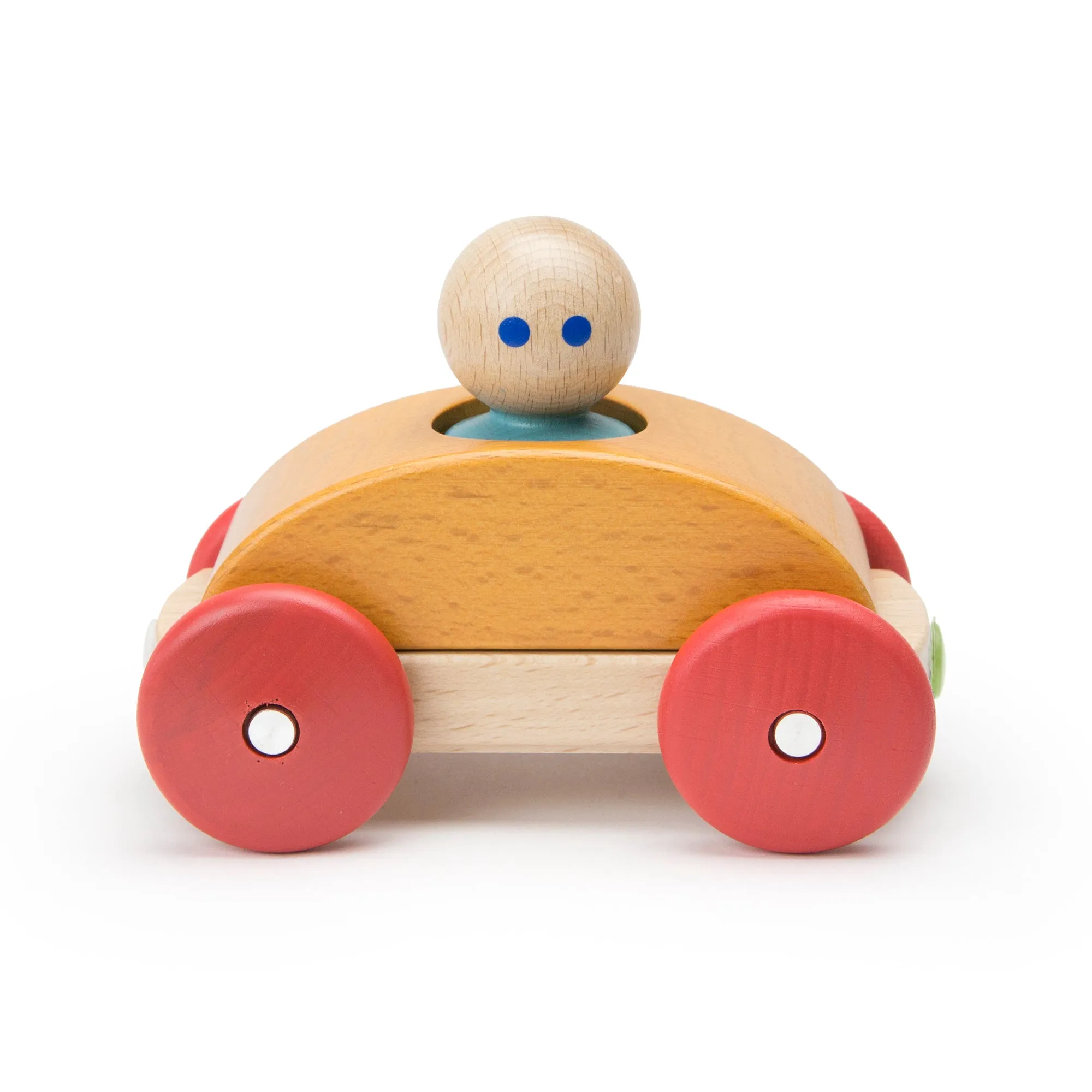 Tegu Magnetic Racers Orange Racers Wooden Blocks