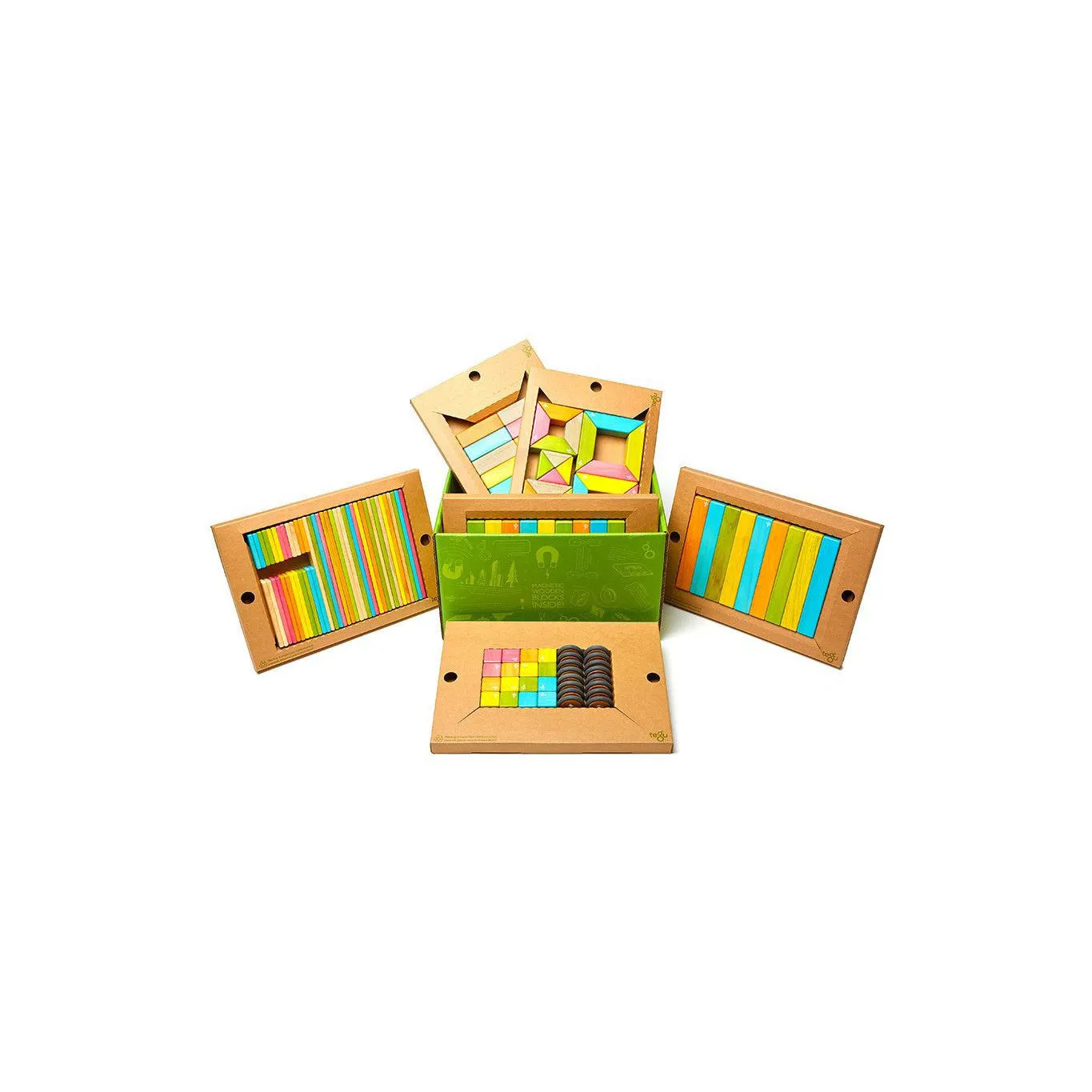 Tegu The Classroom Kit 130 Magnetic Wooden Blocks