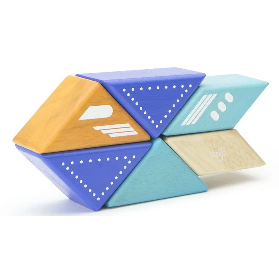Tegu Travel Pal Jet Plane Magnetic Wooden Blocks