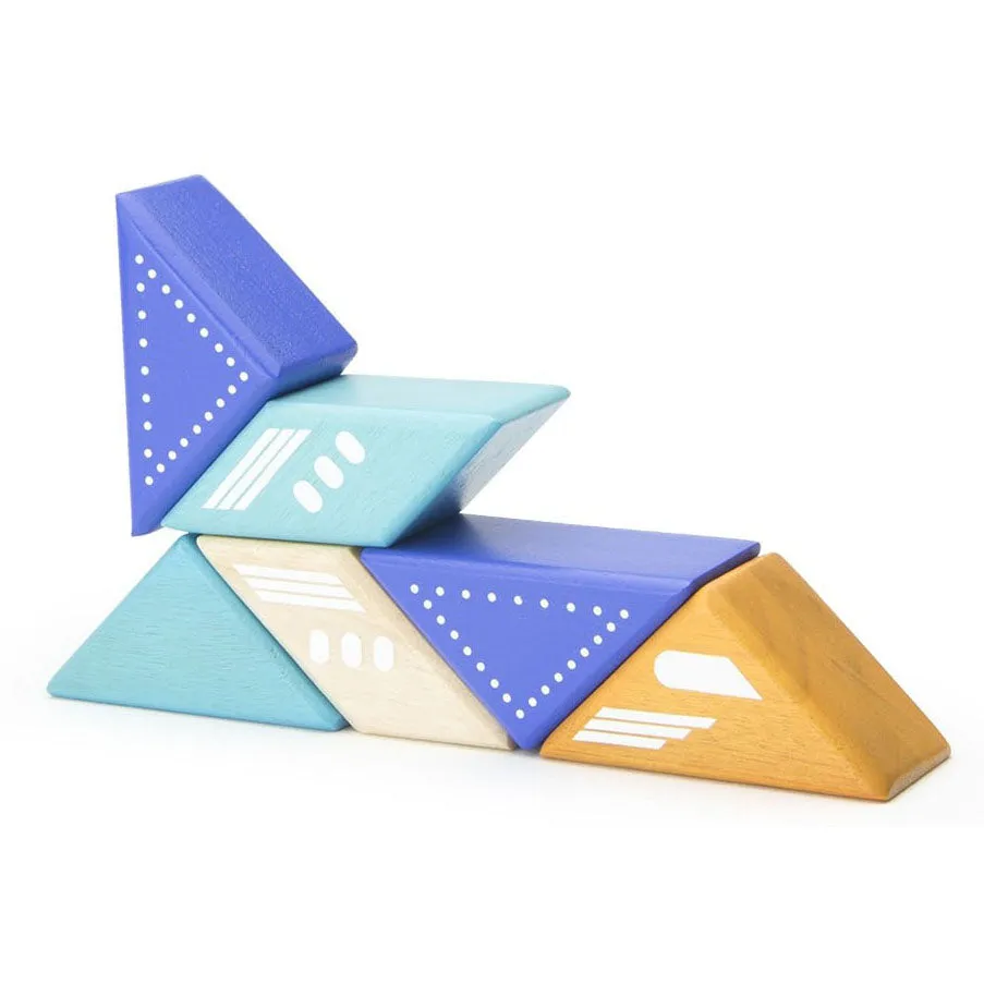 Tegu Travel Pal Jet Plane Magnetic Wooden Blocks