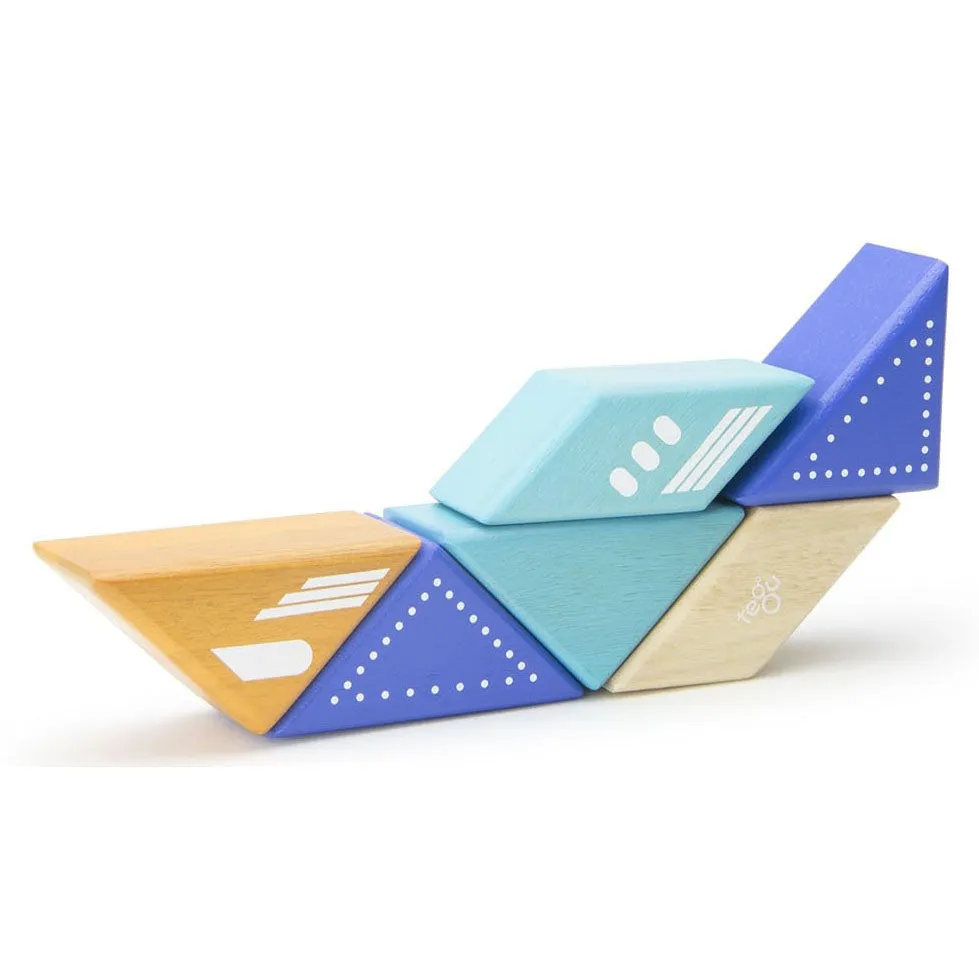 Tegu Travel Pal Jet Plane Magnetic Wooden Blocks