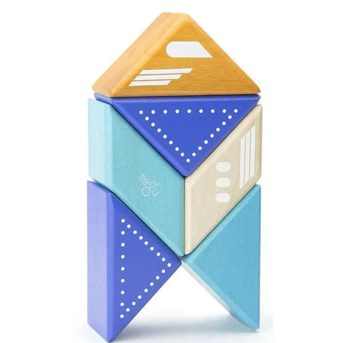 Tegu Travel Pal Jet Plane Magnetic Wooden Blocks
