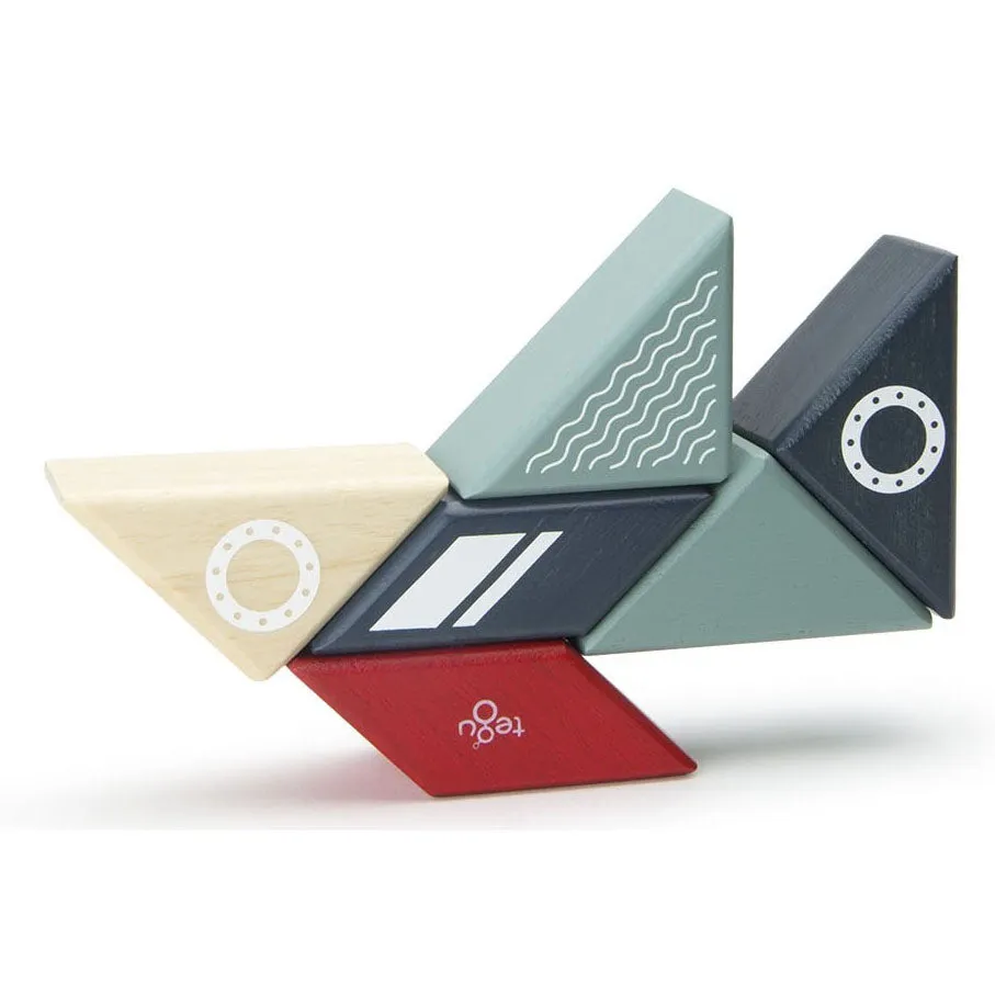 Tegu Travel Pal Tugboat Magnetic Wooden Blocks