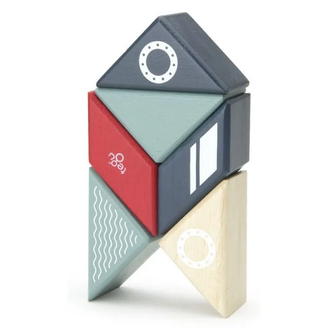 Tegu Travel Pal Tugboat Magnetic Wooden Blocks