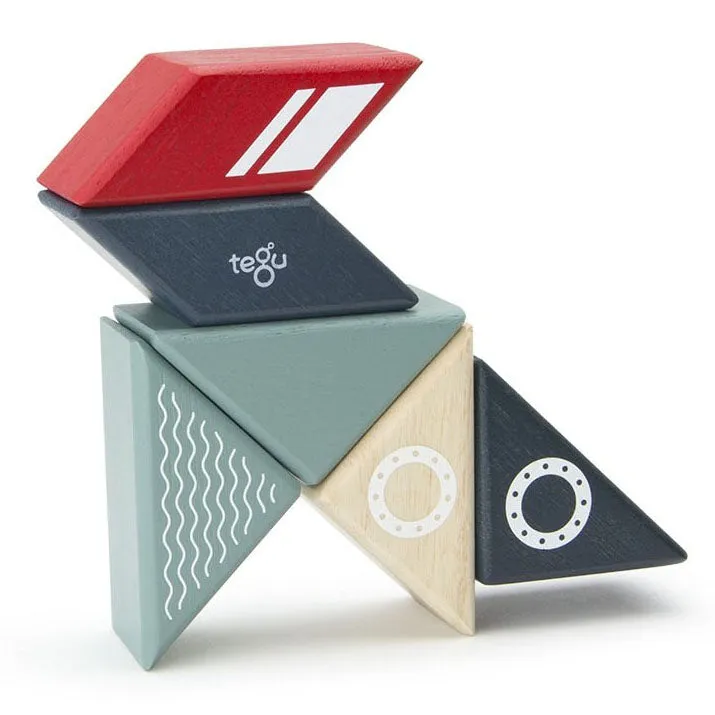 Tegu Travel Pal Tugboat Magnetic Wooden Blocks
