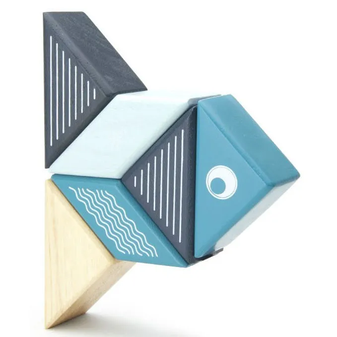 Tegu Travel Pal Whale Magnetic Wooden Blocks