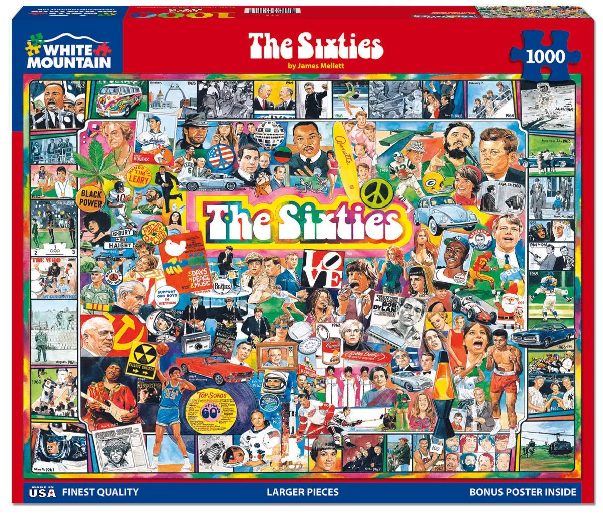 The Sixties (305pz) - 1000 Piece Jigsaw Puzzle White Mountain