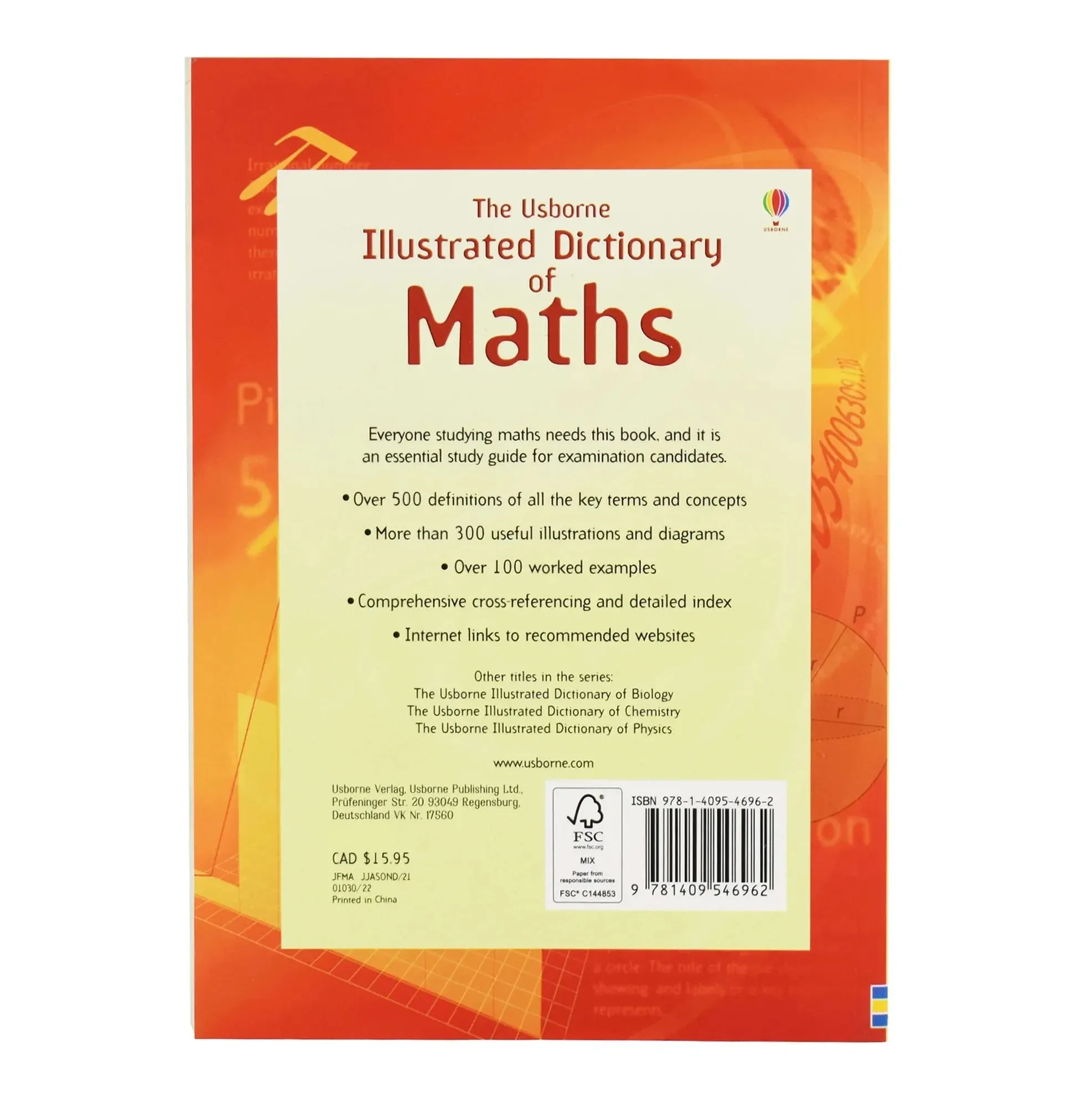 The Usborne Illustrated Dictionary of Maths By Tori Large - Ages 5-7