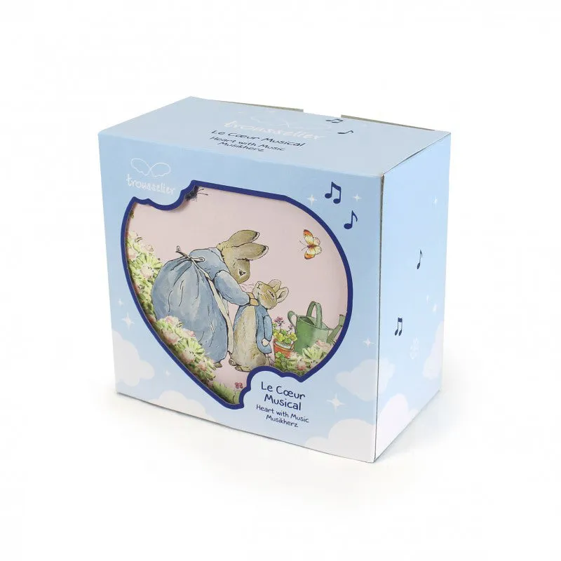 Trousselier Large Heart Music Box Peter Rabbit