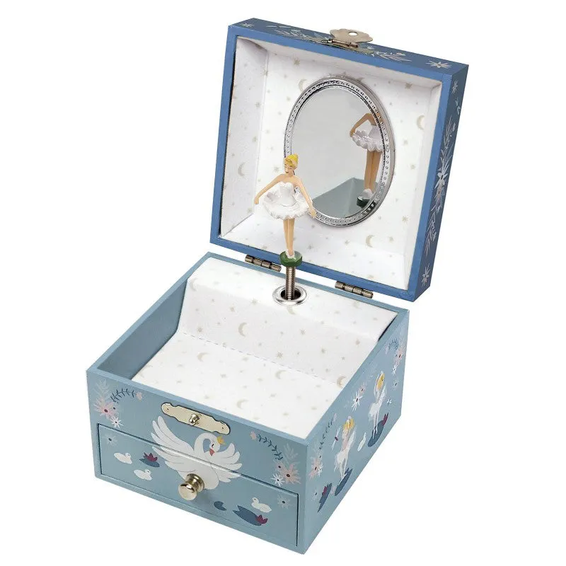 Trousselier Musical Cube Box Swan Lake - Blue