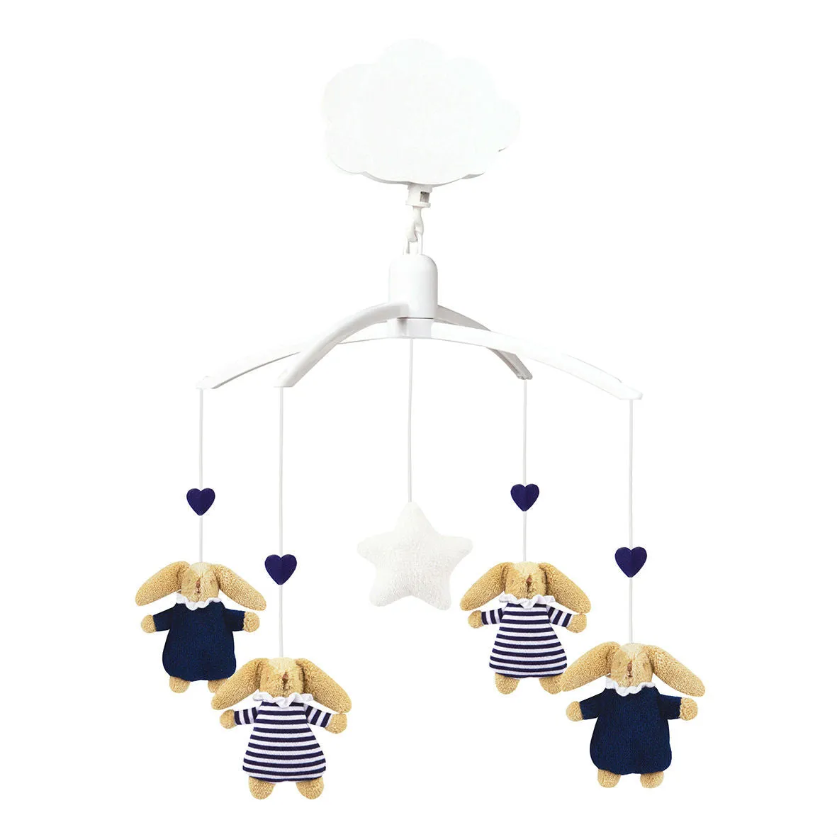 Trousselier Musical Mobile Soft Bunny Marine Blue & Stripes