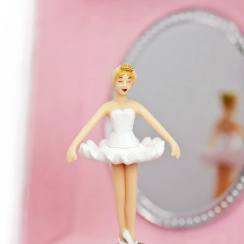 Trousselier Photoluminescent Muscial Cube Box Ballerina-Pink Stripes Glow In Dark