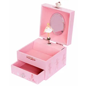 Trousselier Photoluminescent Musical Cube Box Ballerina Shoes Pink Glow In Dark