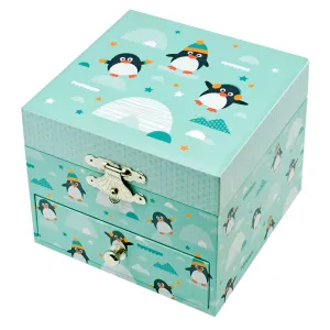 Trousselier Photoluminescent Musical Cube Box Penguin Glow In Dark