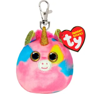 Ty Squishy Beanies Clip - Fantasia Multicolor Unicorn