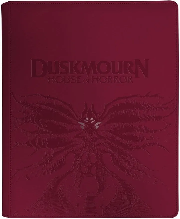 Ultra Pro Duskmourn Creepy Leather-Bound Set Symbol 9-Pocket Premium Zippered PRO-Binder for Magic: The Gathering