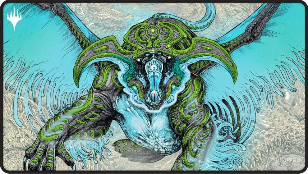 Ultra Pro Tarkir Dragonstorm Black Stitched Temur Playmat for Magic: The Gathering