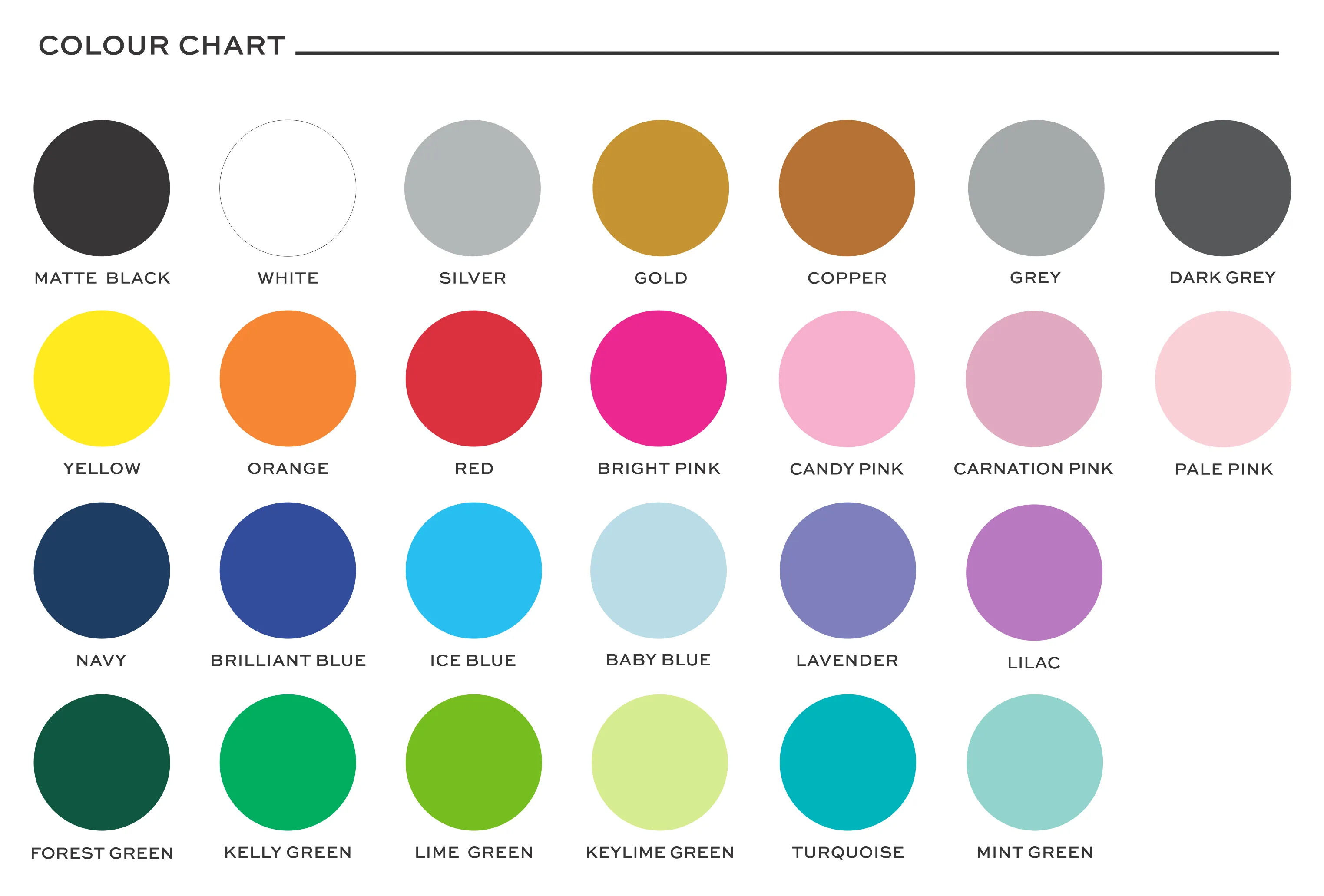 Wall Decals - Rainbow - Single Colour