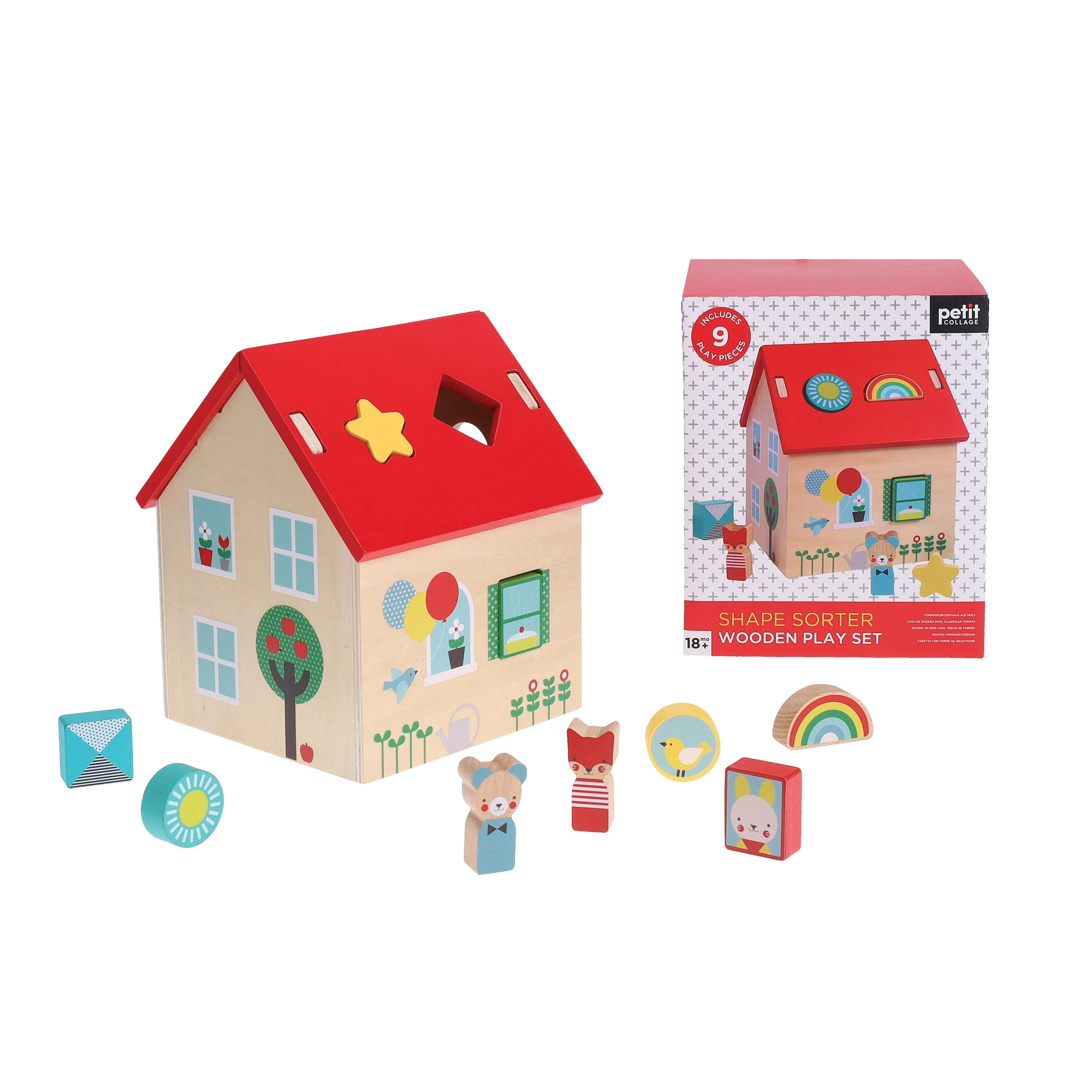 Wooden Shape Sorter House