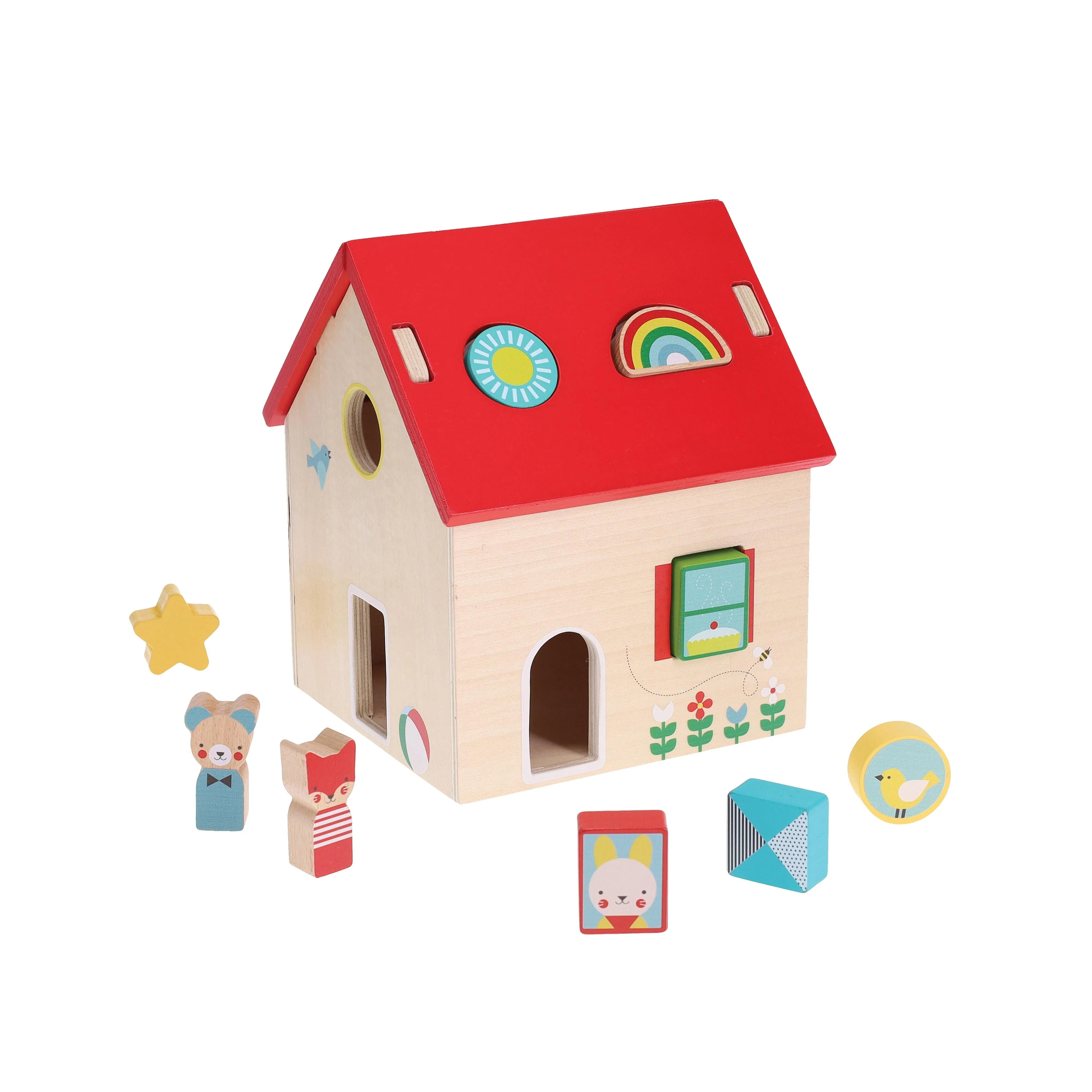 Wooden Shape Sorter House