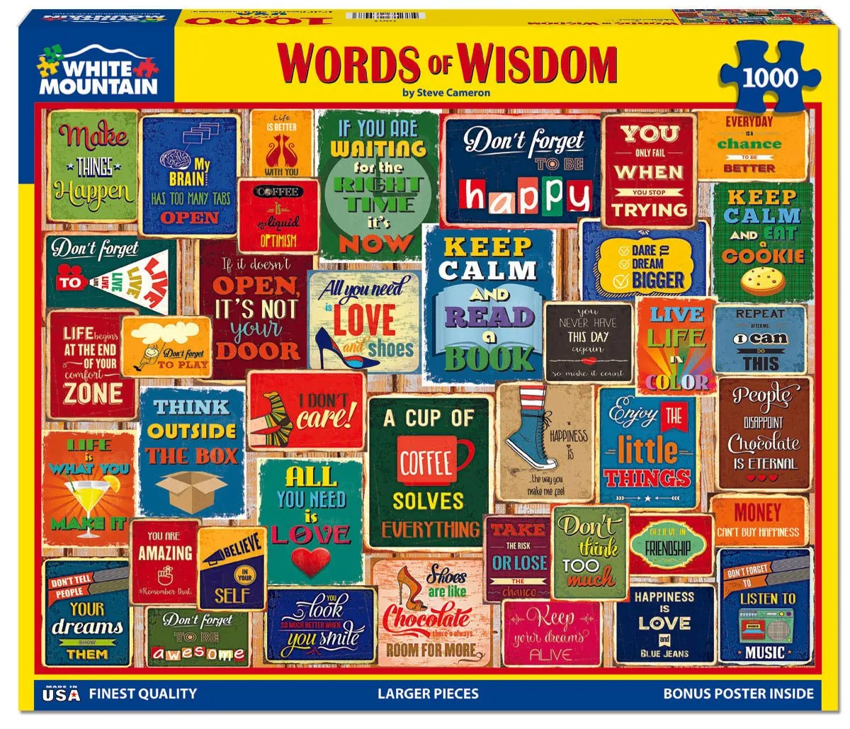 Words Of Wisdom (1607pz) - 1000 Pieces White Mountain
