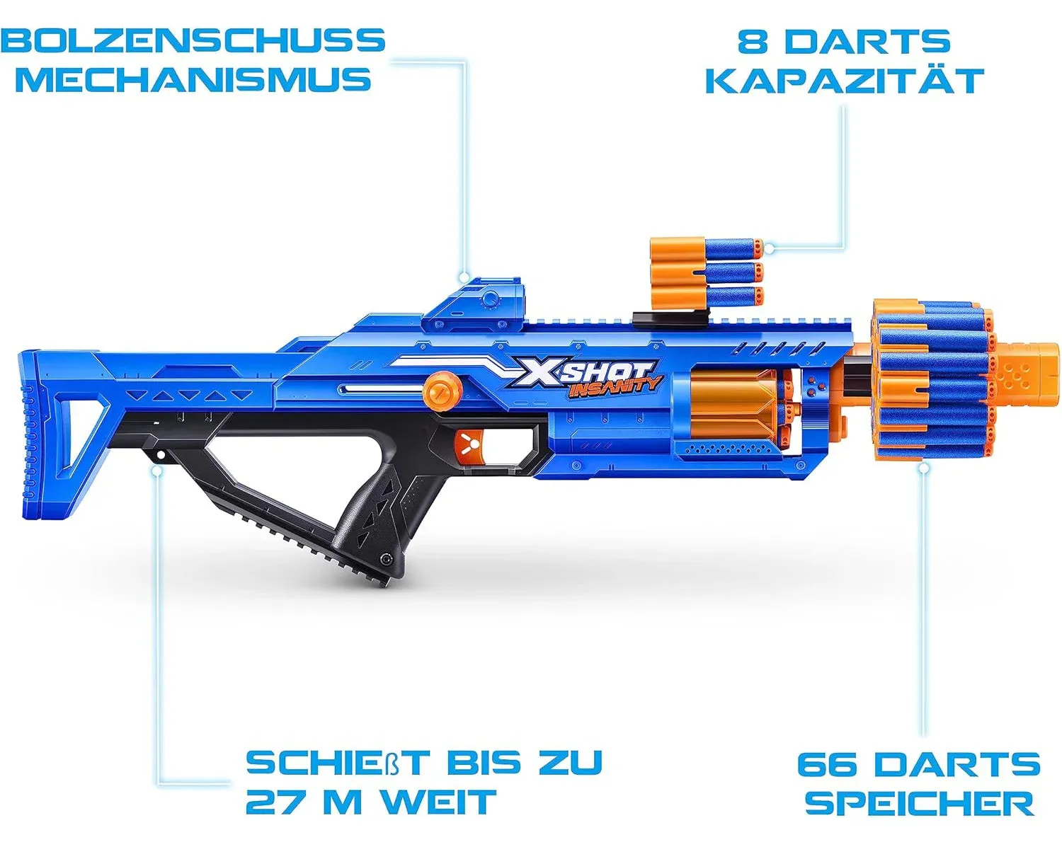 ZURU X-Shot Insanity Bezerko Blaster 48 Darts